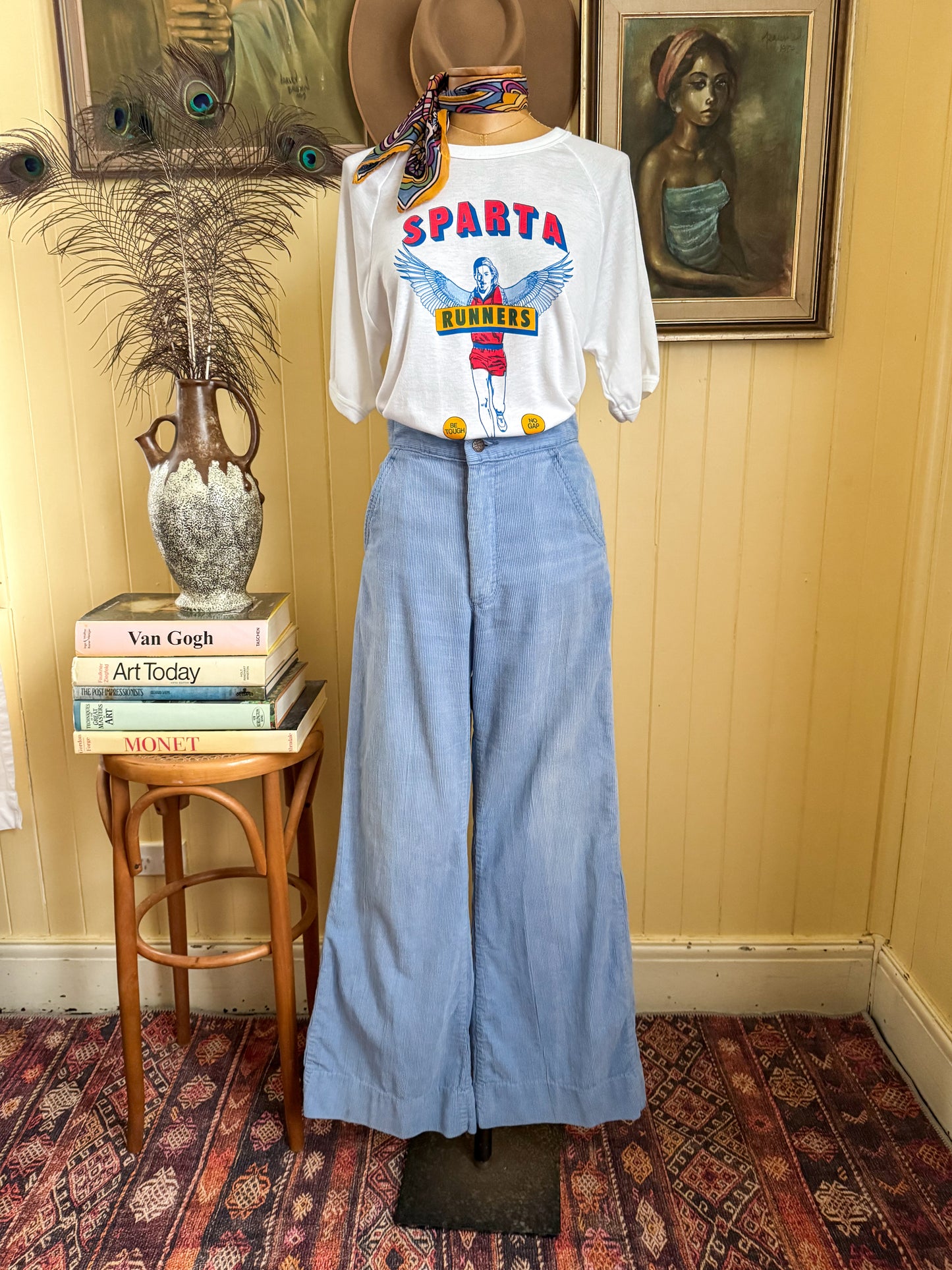 VINTAGE 1980S BONDS SPARTA RUNNERS SINGLE STITCH RINGER T-SHIRT XL