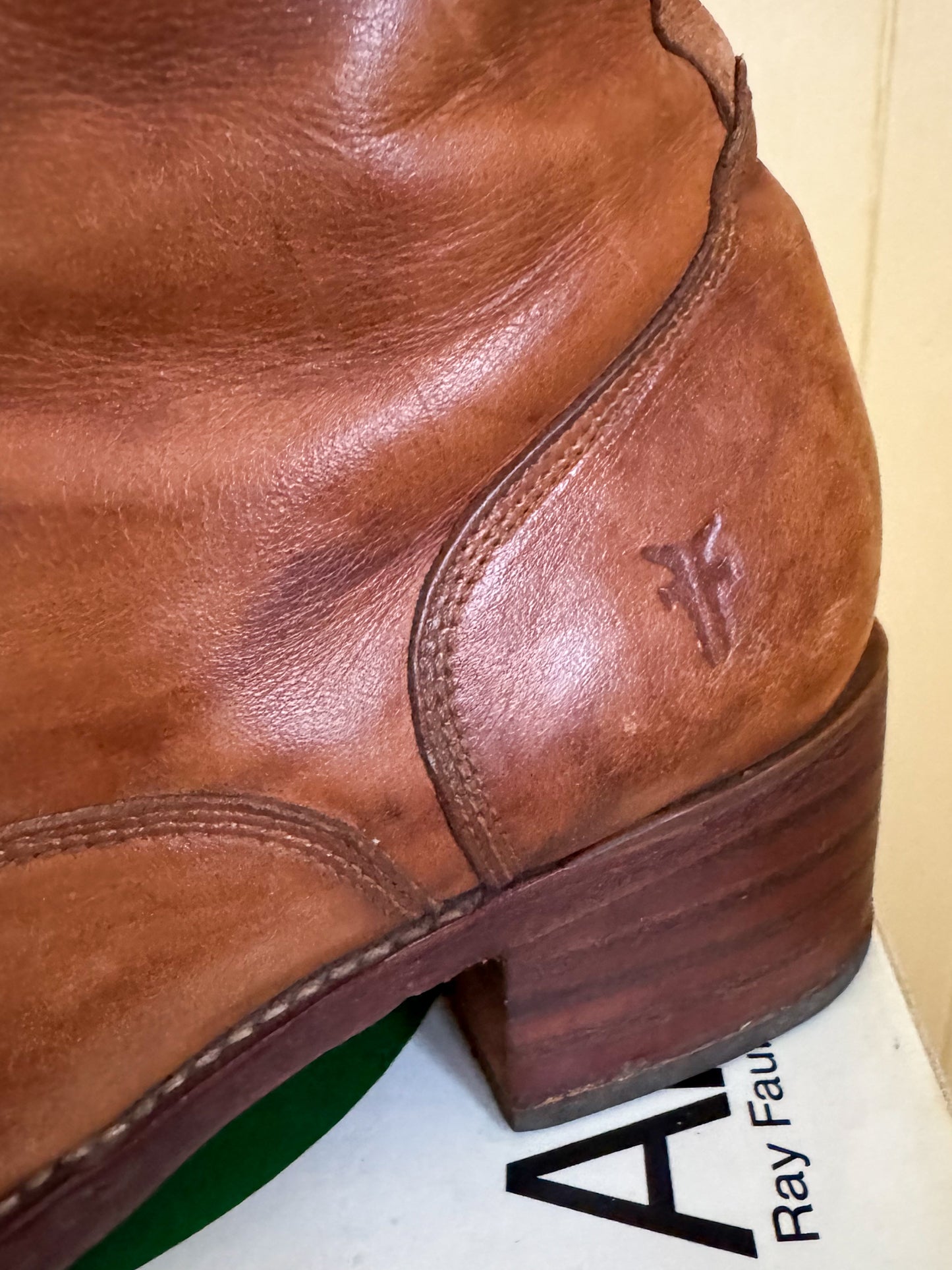 VINTAGE FRYE CAMPUS LEATHER MID CALF LACE UP BOOTS 10/41