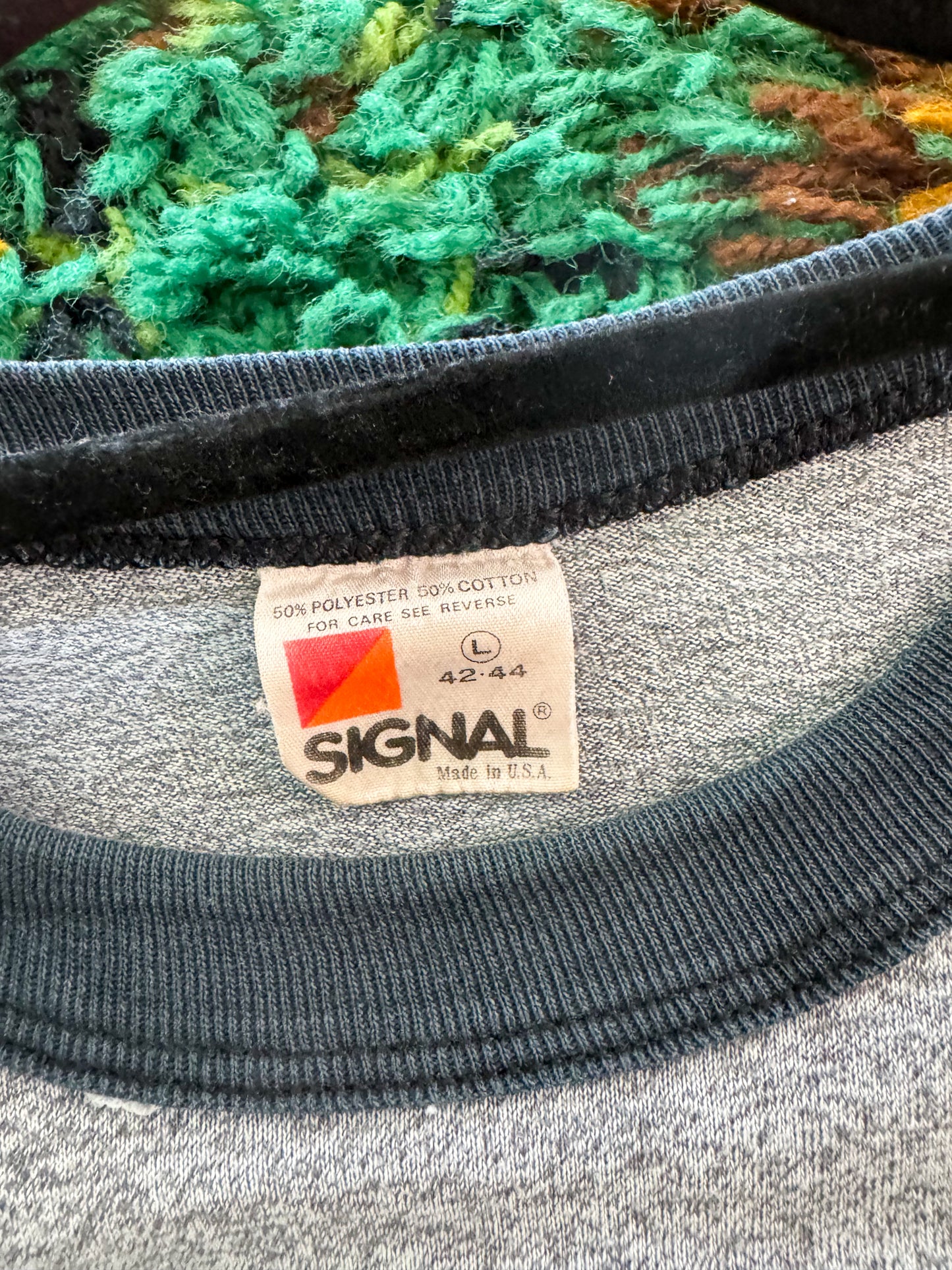 VINTAGE 1984/85 BRUCE SPRINGSTEEN + THE E STREET BAND WORLD TOUR PRINT RAGLAN TSHIRT M/L