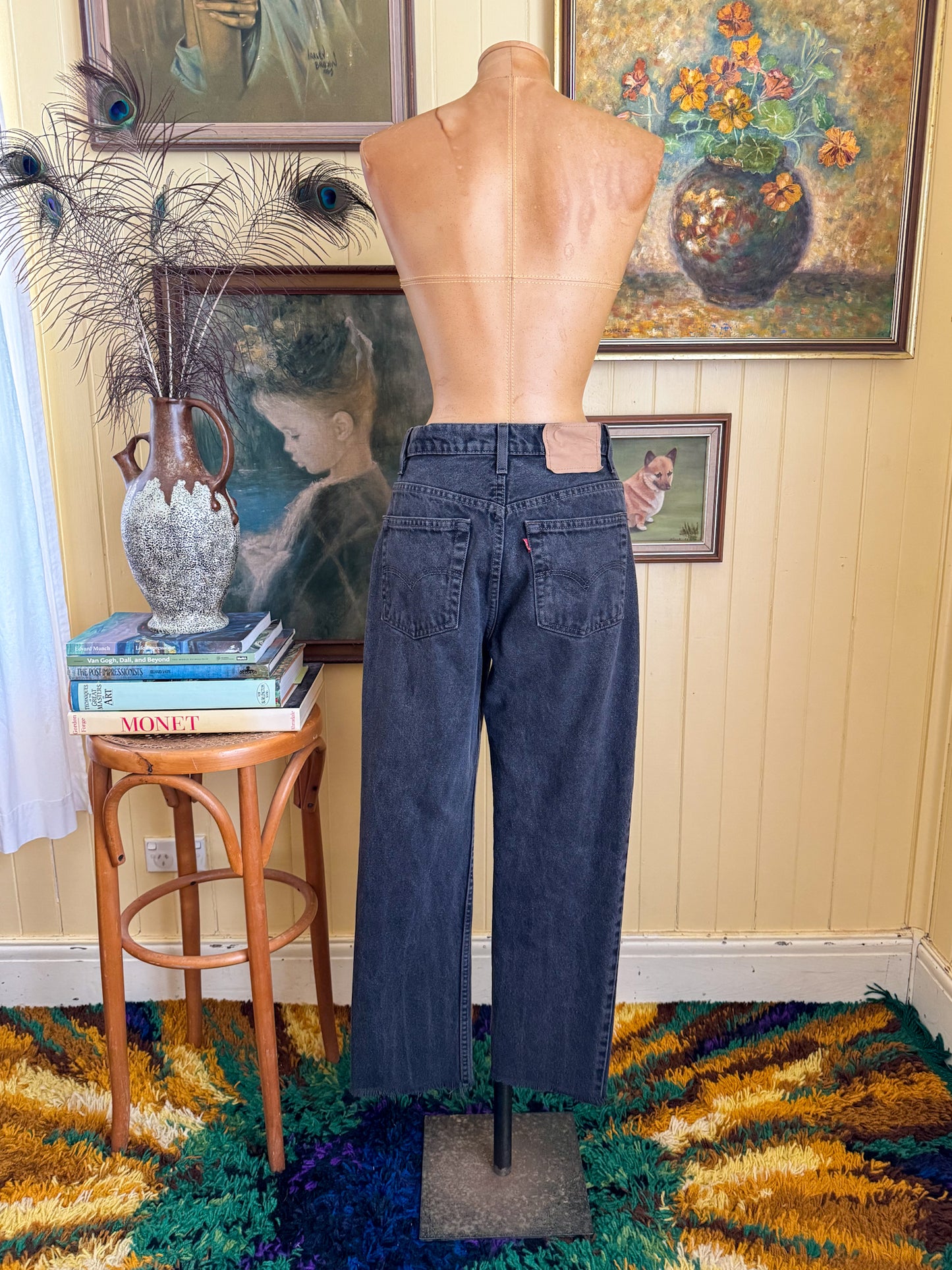 VINTAGE 1980S LEVIS HIGH WAIST TAPERED LEG MOM DENIM JEANS S/M