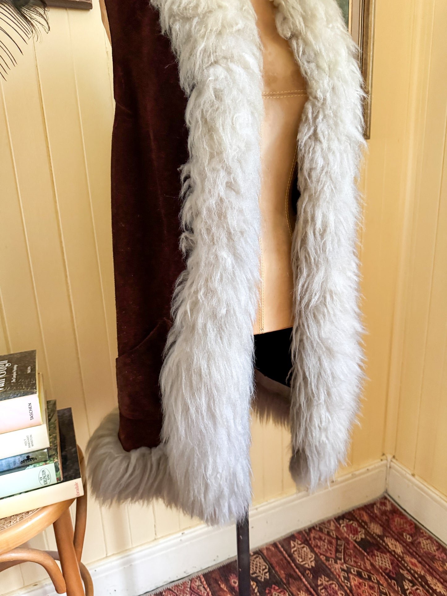 VINTAGE 1970S CHOCOLATE SUEDE LEATHER AND WOOL SHEARLING PENNY LANE VEST M