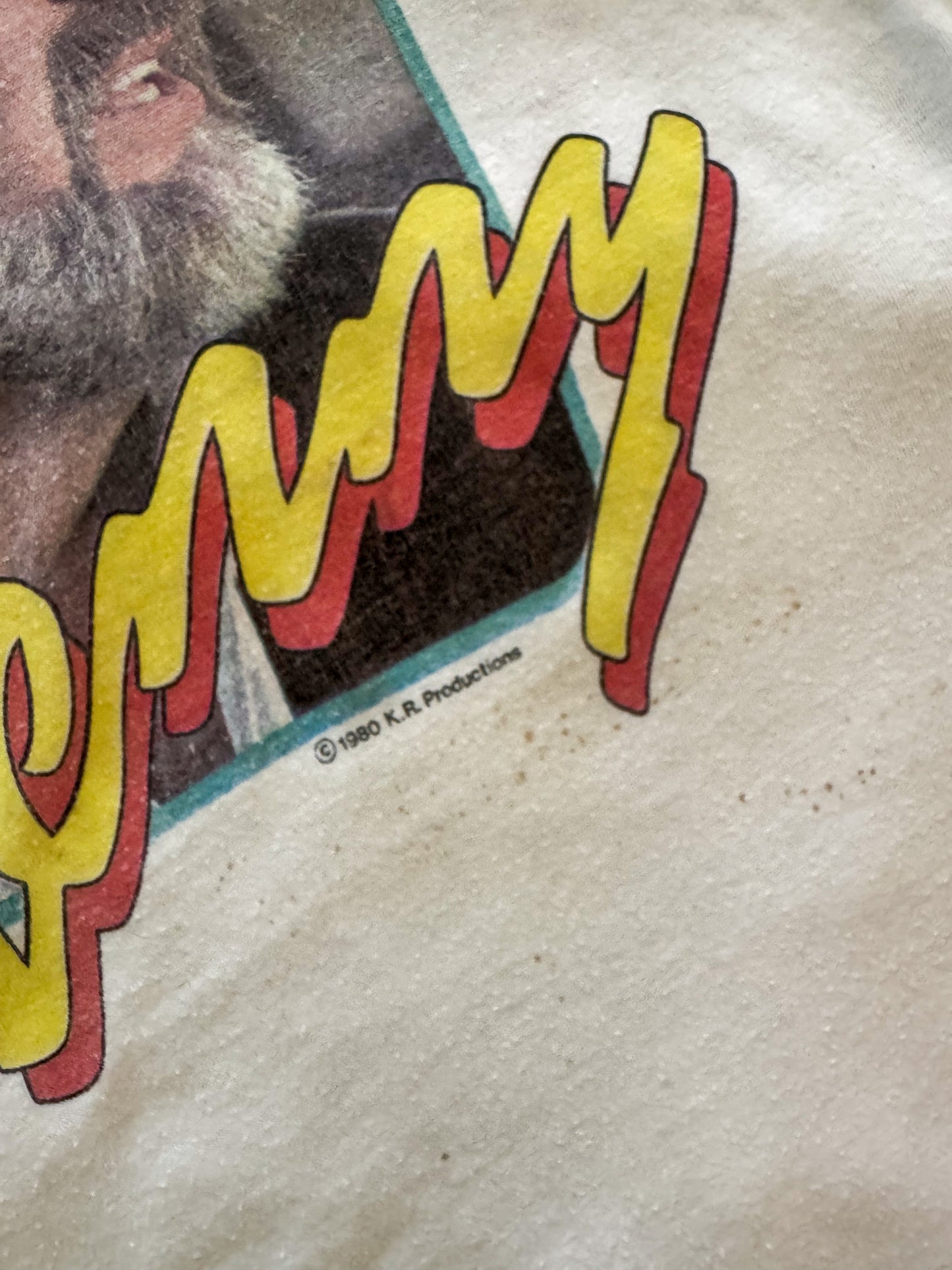 VINTAGE 1981 RARE KENNY ROGERS NORTH AMERICAN TOUR PRINT SOUVENIR TOUR TSHIRT S/M