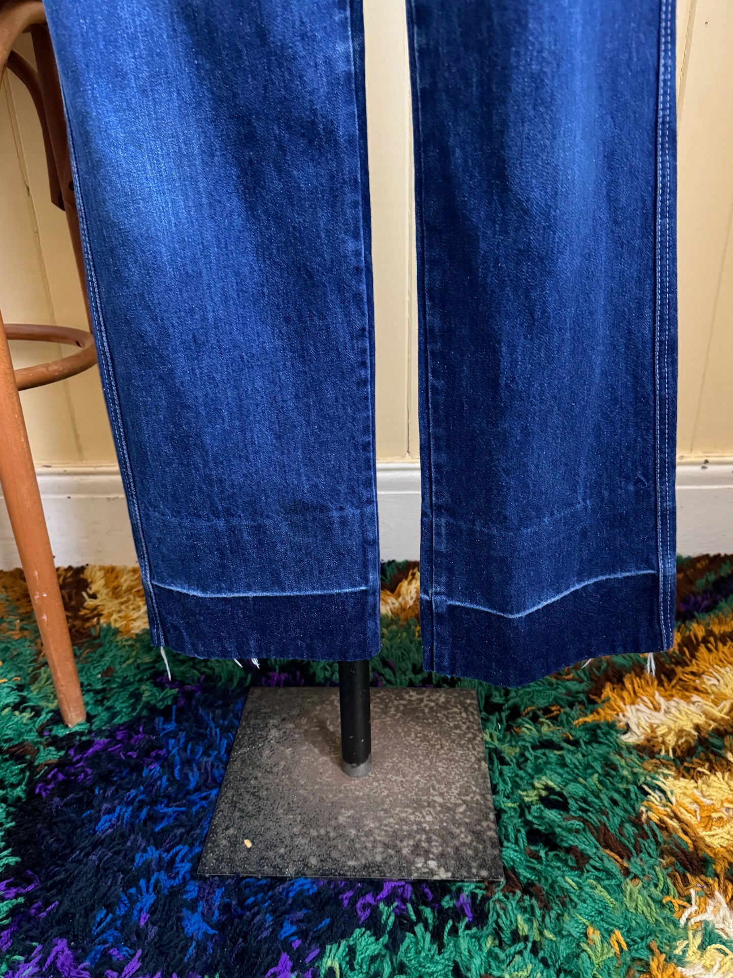 VINTAGE 1980S SCAGGS HIGH WAIST STRAIGHT LEG DENIM JEANS S/M