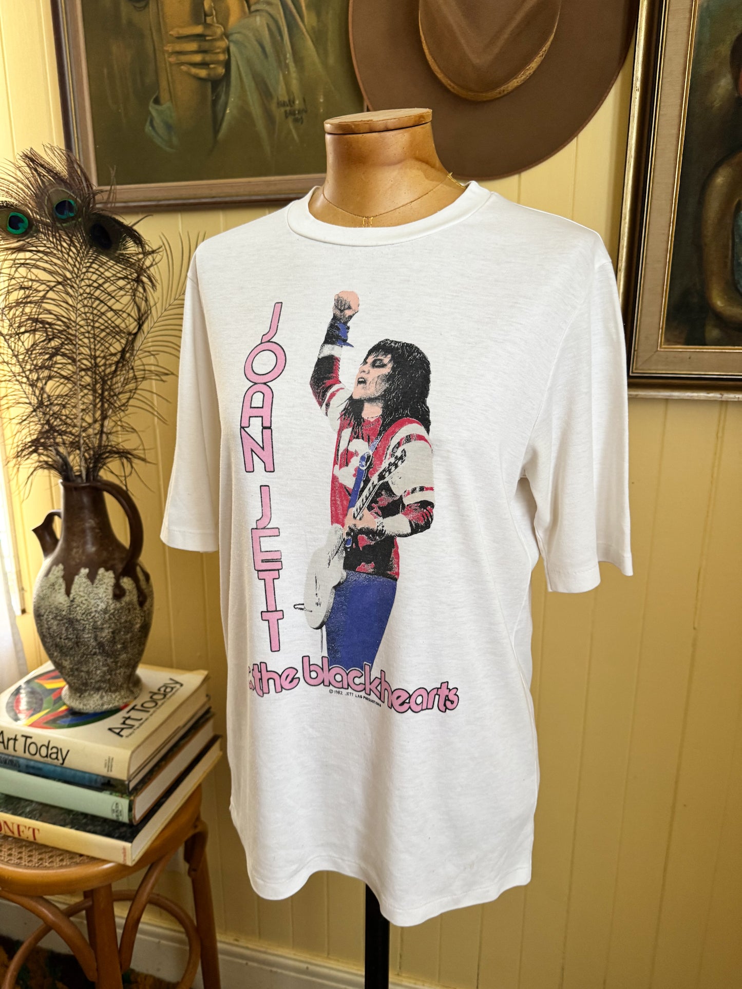 VINTAGE 1980S RARE JOAN JETT AND THE BLACKHEARTS PRINT SOUVENIR TOUR TSHIRT S/M