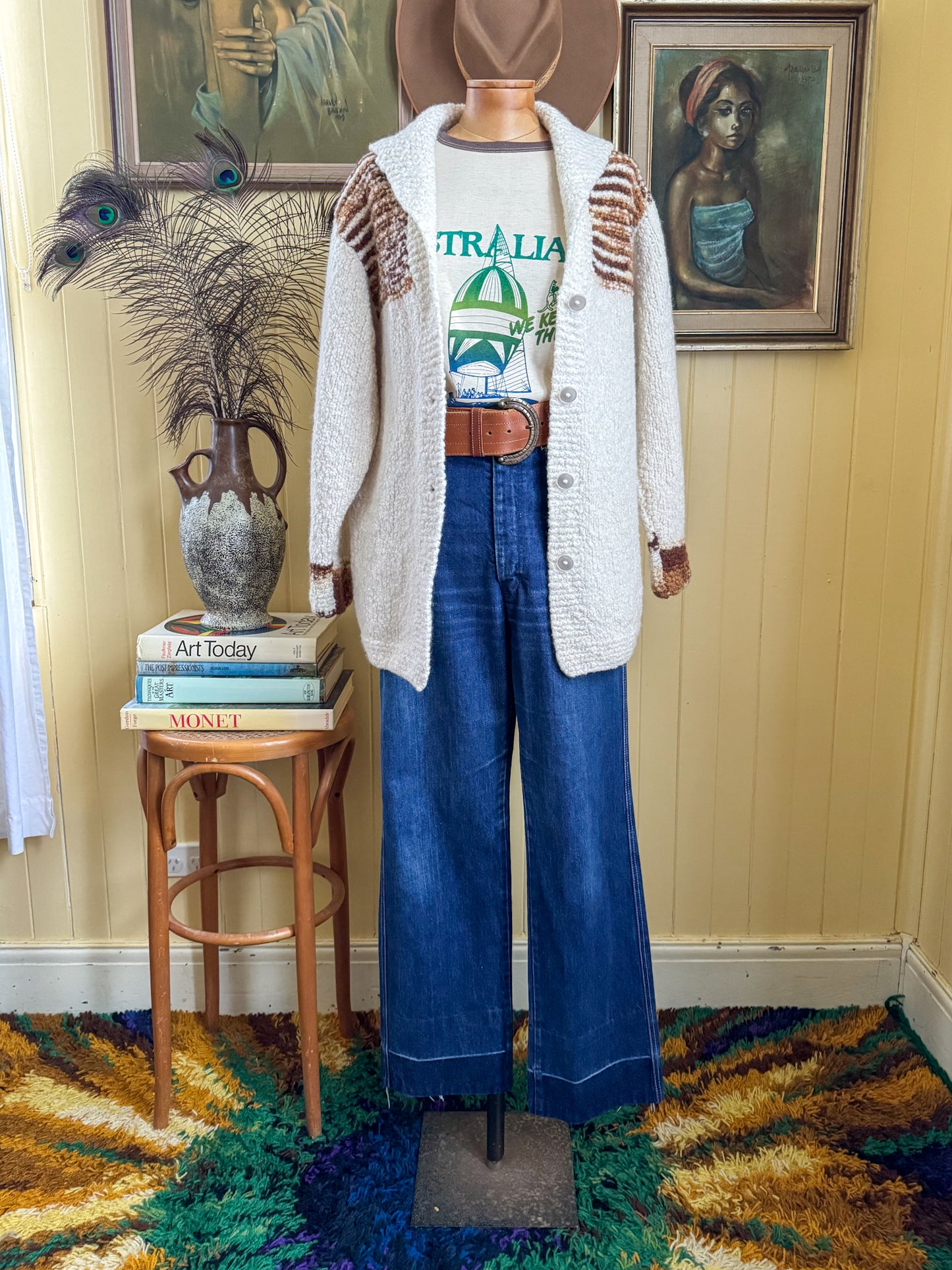 VINTAGE 1980S SCAGGS HIGH WAIST STRAIGHT LEG DENIM JEANS S/M