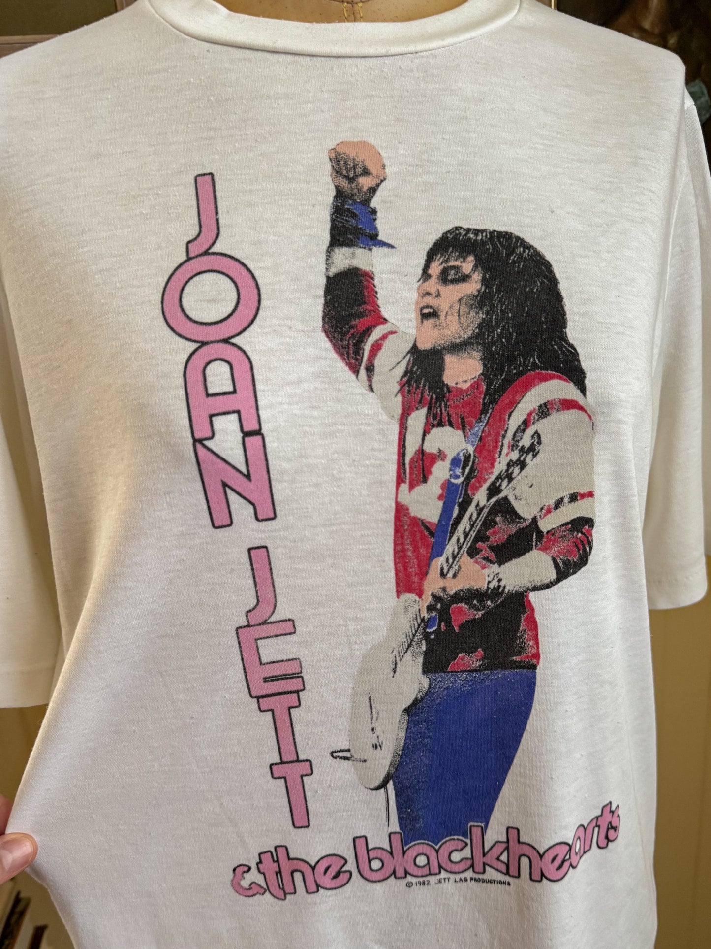 VINTAGE 1980S RARE JOAN JETT AND THE BLACKHEARTS PRINT SOUVENIR TOUR TSHIRT S/M
