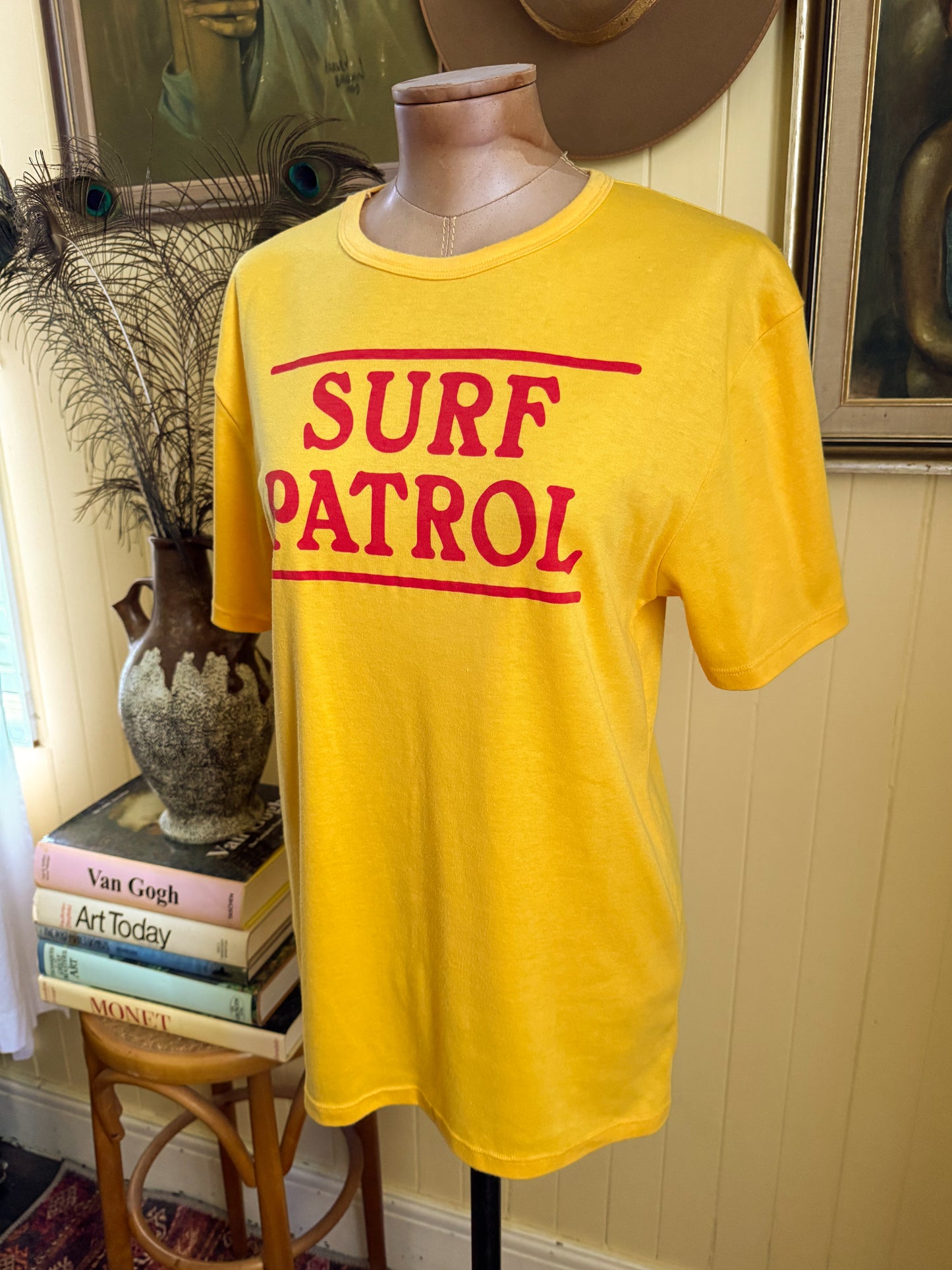 VINTAGE 1980S AUSTRALIAN SURF PATROL RINGER T-SHIRT M
