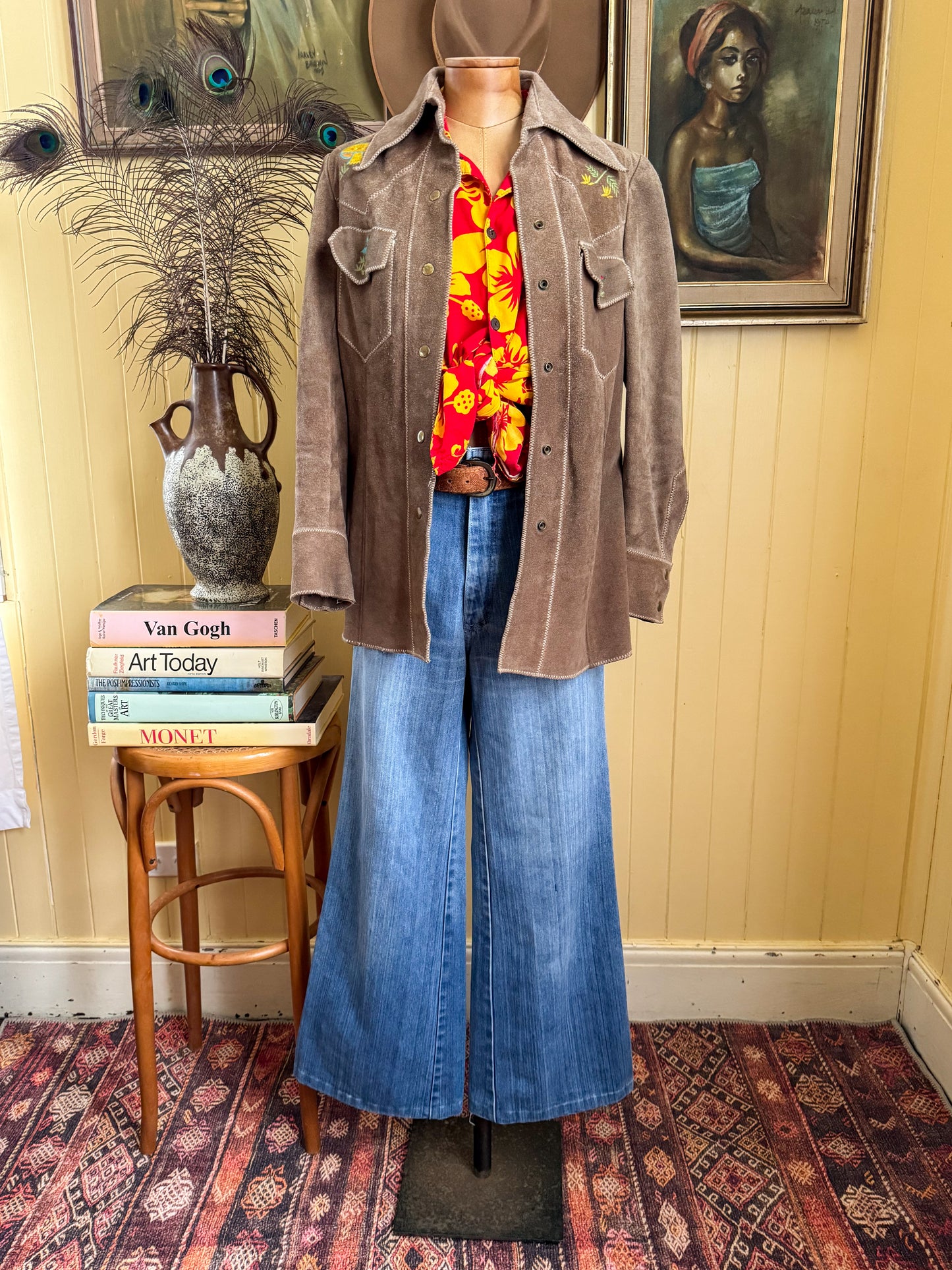VINTAGE 1990S SUNDRENCHED HAWAIIAN PRINT RAYON OVERSIZED PARTY SHIRT M/L