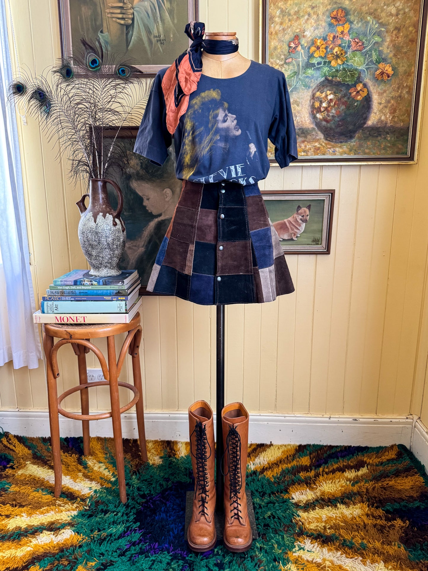 VINTAGE 1986 STEVIE NICKS KNOCKING ON HEAVENS DOOR AUSTRALIAN TOUR PRINT SINGLE STITCH TSHIRT M