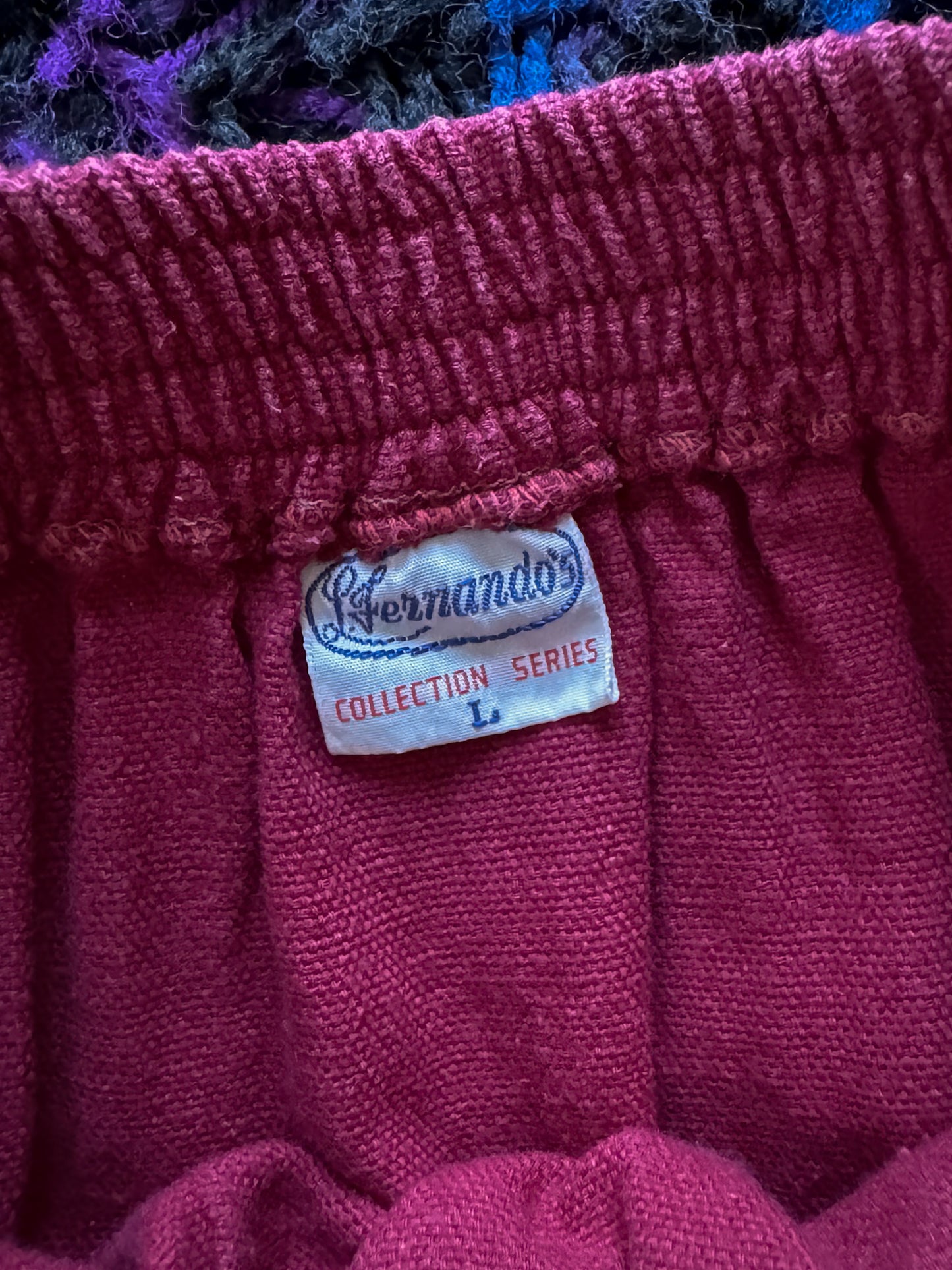 VINTAGE 1980S FERNANDOS GUATEMALAN HAND WOVEN COTTON EMBROIDERED SKIRT S/M