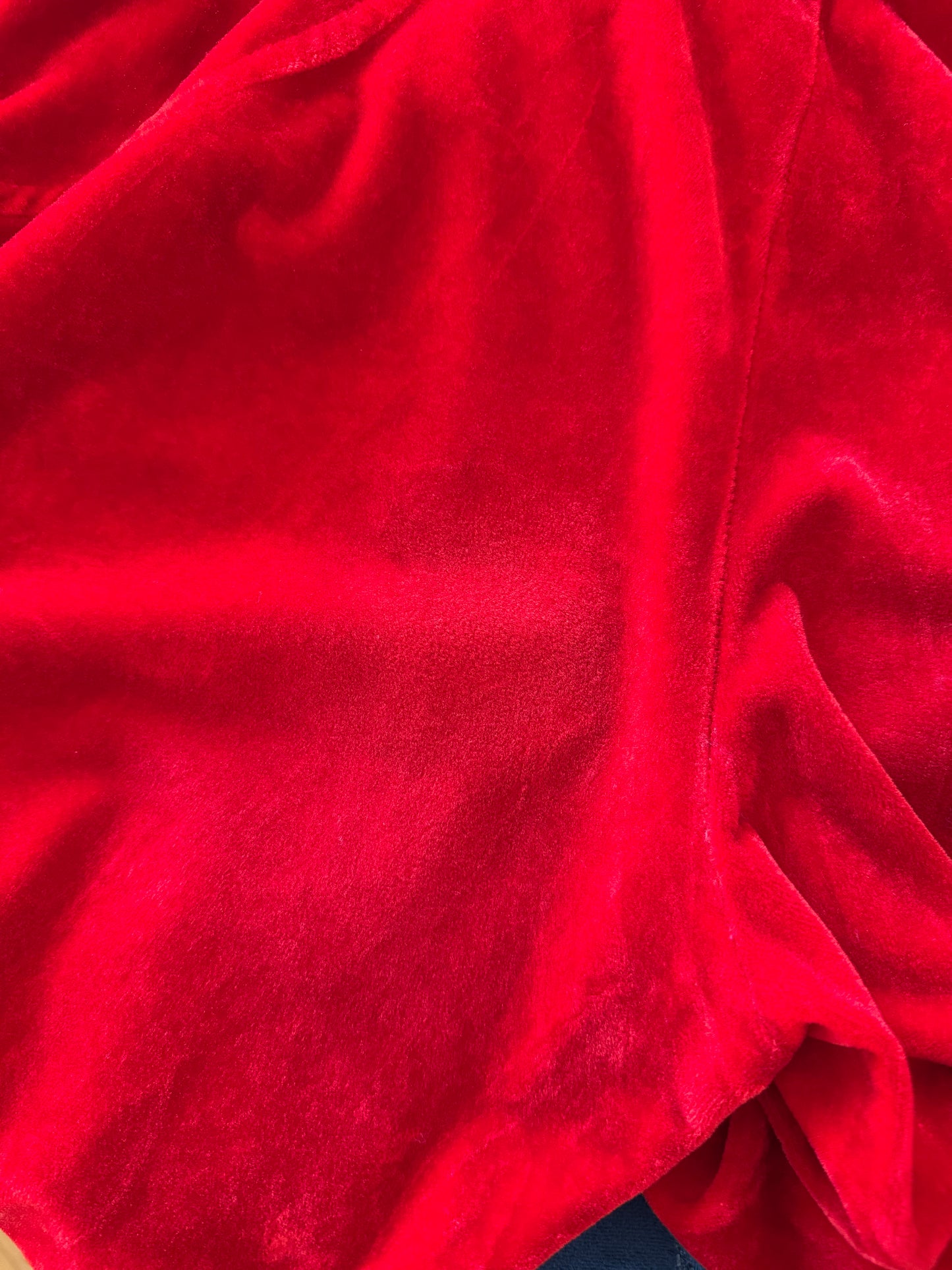 VINTAGE 1970S ST CHARLES RED VELVET WIDE LEG FLARE PANTS S/M