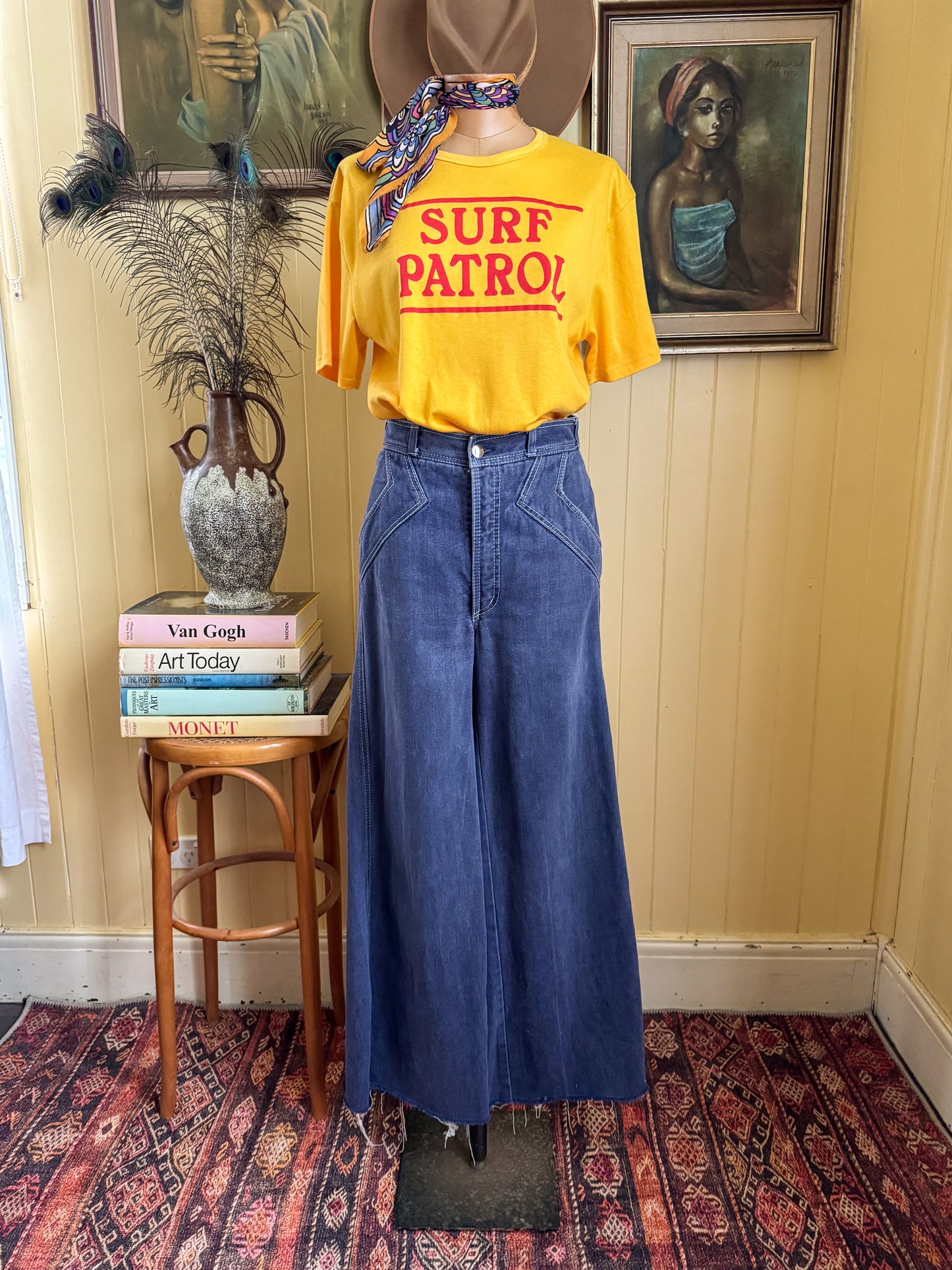 VINTAGE 1980S AUSTRALIAN SURF PATROL RINGER T-SHIRT M