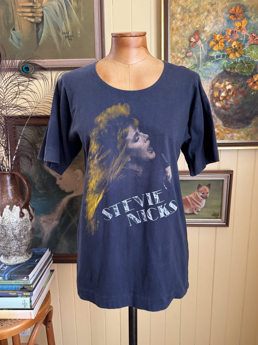 VINTAGE 1986 STEVIE NICKS KNOCKING ON HEAVENS DOOR AUSTRALIAN TOUR PRINT SINGLE STITCH TSHIRT M