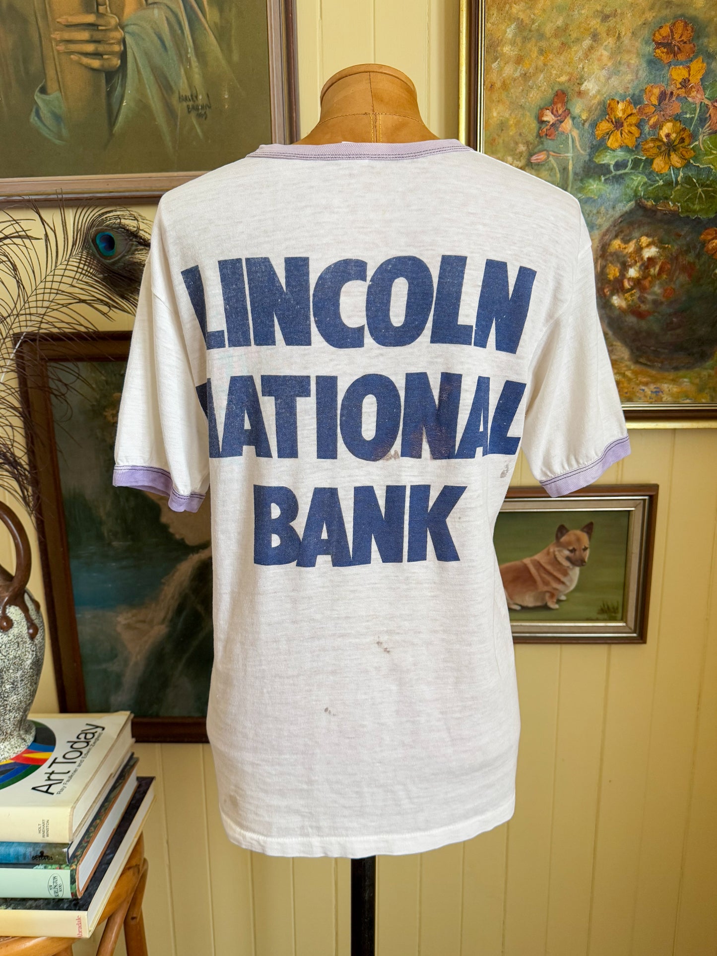 VINTAGE 1970S AMERICAN WLYV COUNTRY RADIO OHIO PRINT RINGER TSHIRT M