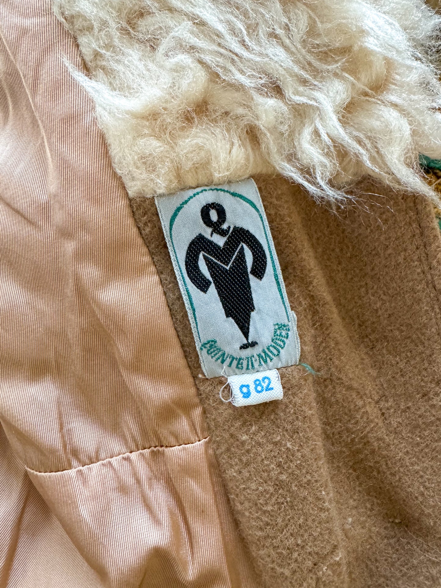 VINTAGE 1970S EAST GERMAN FLOKATI WOOL LONGLINE PENNY LANE COAT S/M