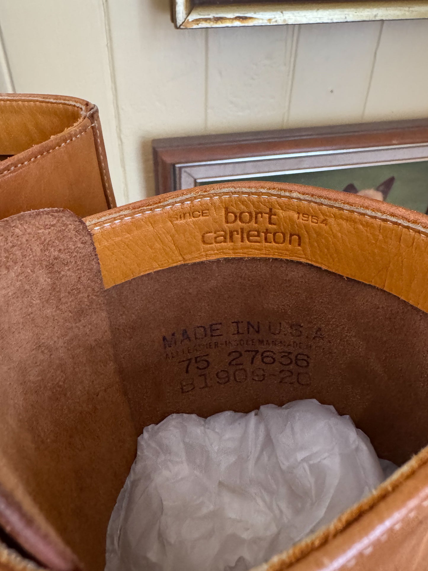 VINTAGE BORT CARLETON CAMPUS LEATHER KNEE HIGH LACE UP BOOTS 7.5/38