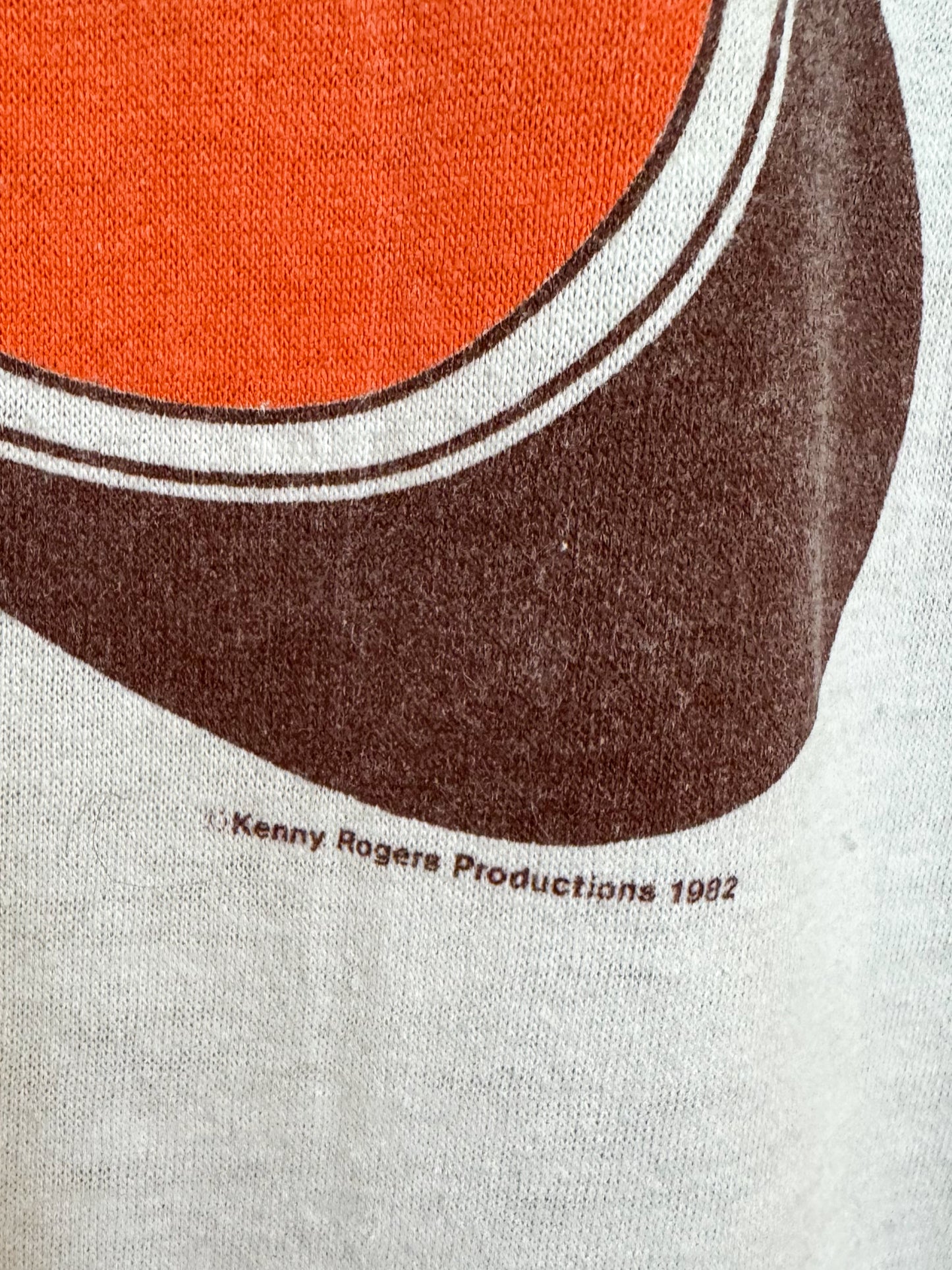 VINTAGE 1982 KENNY ROGERS US TOUR PRINT RAGLAN TSHIRT L/XL