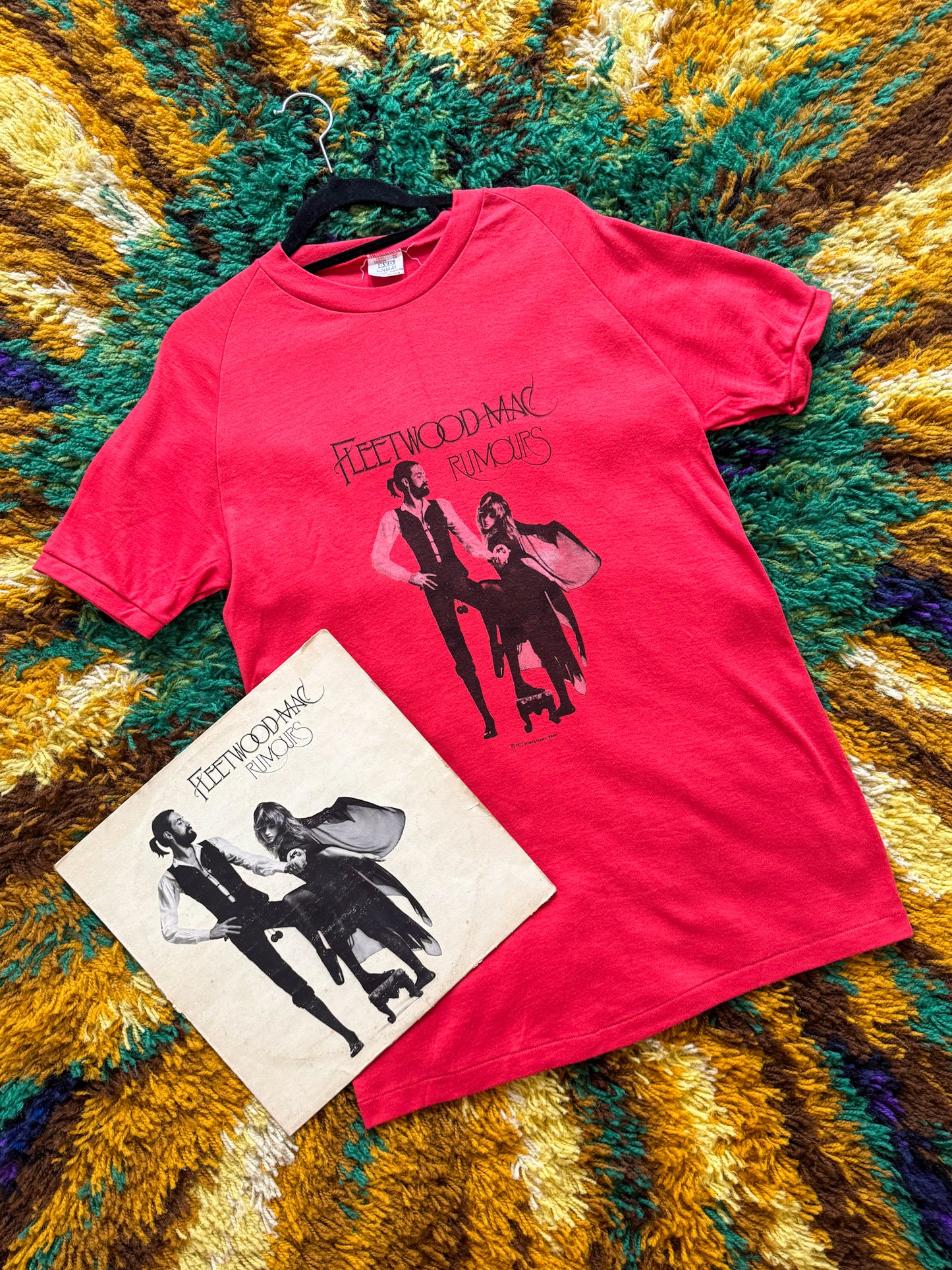 VINTAGE 1977 ULTRA RARE AUSTRALIAN FLEETWOOD MAC RUMOURS PRINT SINGLE STITCH TSHIRT M/L