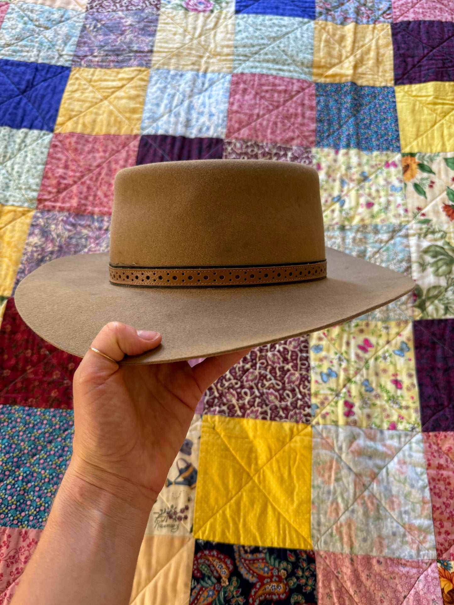 VINTAGE AUSTRALIAN AKUBRA RABBIT FELT DOWN UNDER STOCKMAN HAT S