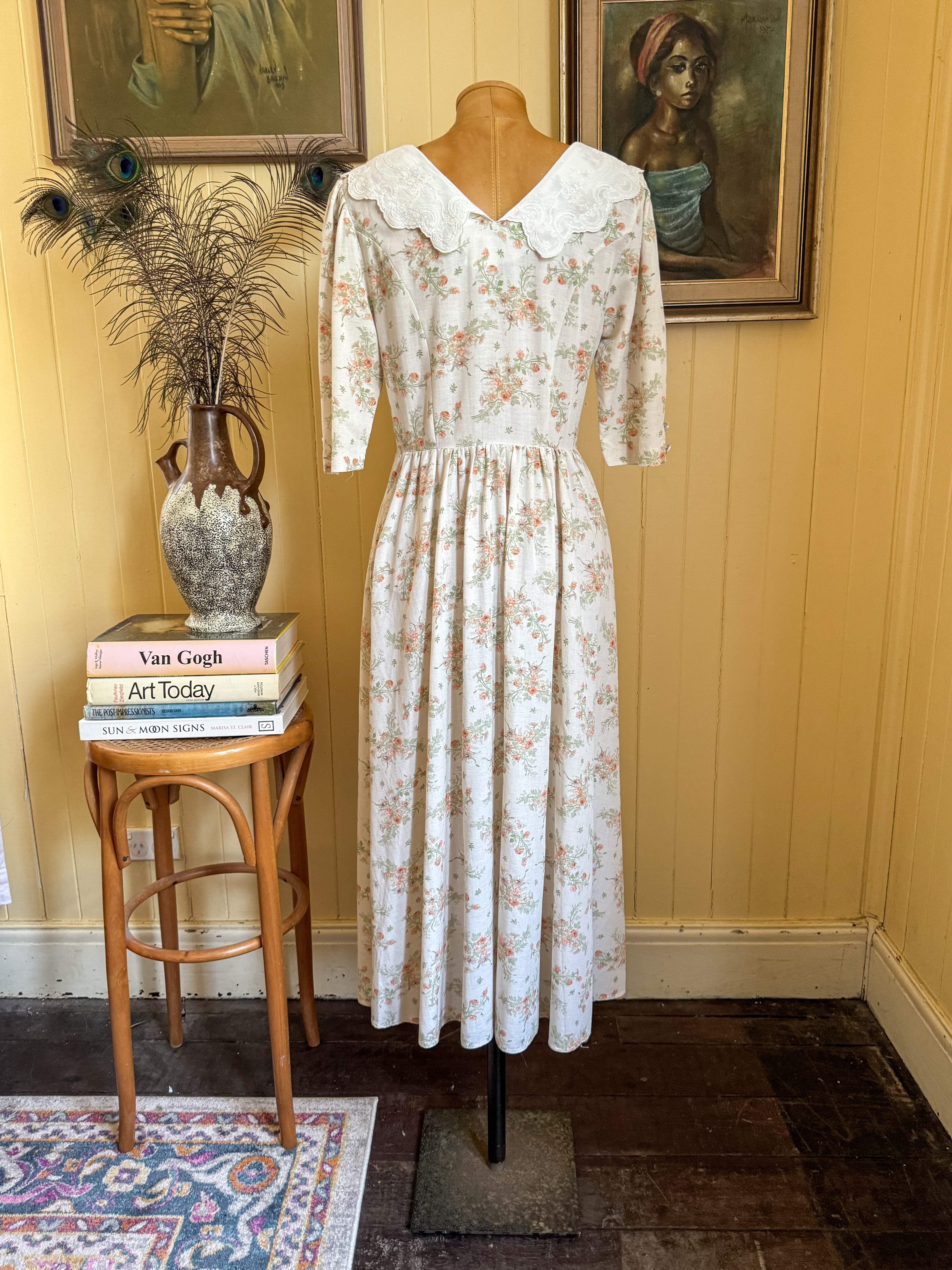 Vintage selling 80s Laura Ashley Floral Dress