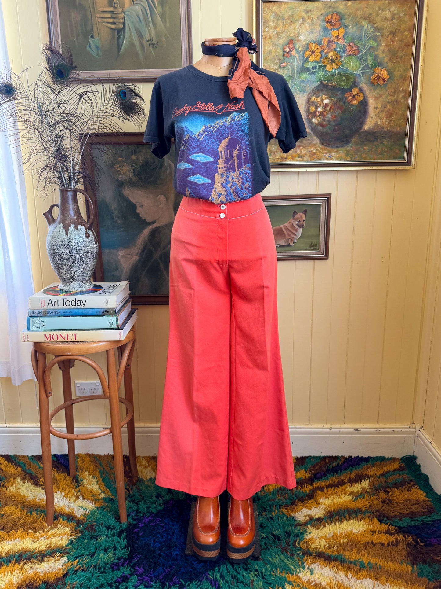 VINTAGE 1982 CROSBY STILLS AND NASH DAYLIGHT AGAIN TOUR PRINT SINGLE STITCH TSHIRT S