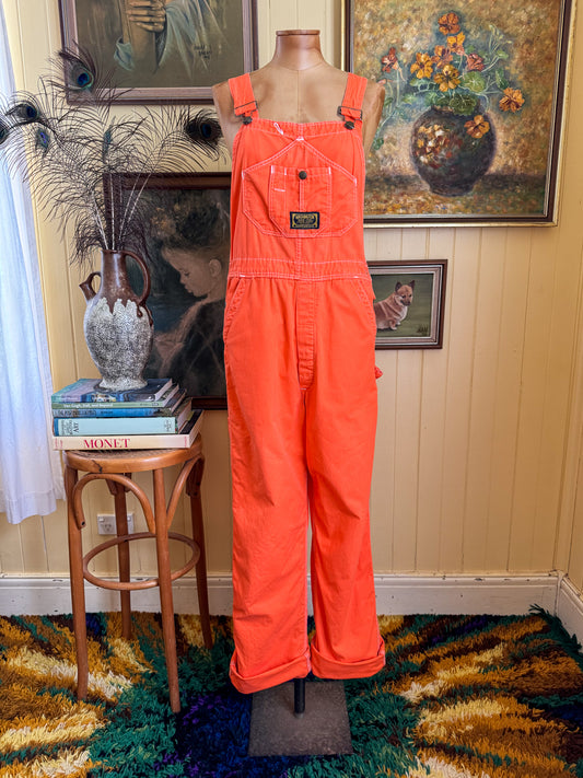VINTAGE 1980S WASHINGTON DEE CEE SANFORIZED COTTON DUNGAREES OVERALLS M
