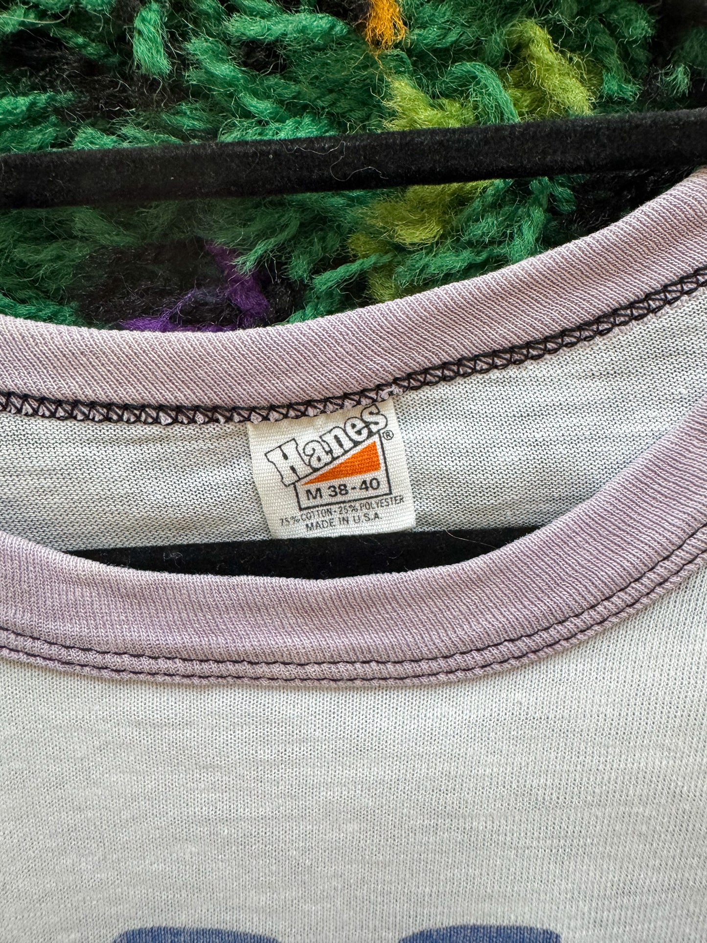 VINTAGE 1970S AMERICAN WLYV COUNTRY RADIO OHIO PRINT RINGER TSHIRT M