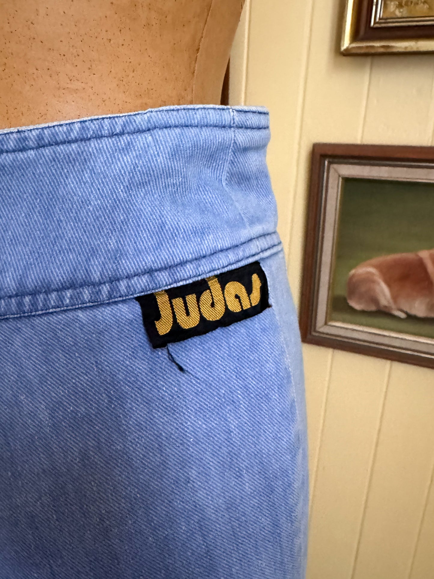 VINTAGE 1970S JUDAS HIGH WAIST BELLBOTTOM FLARE DENIM JEANS XS