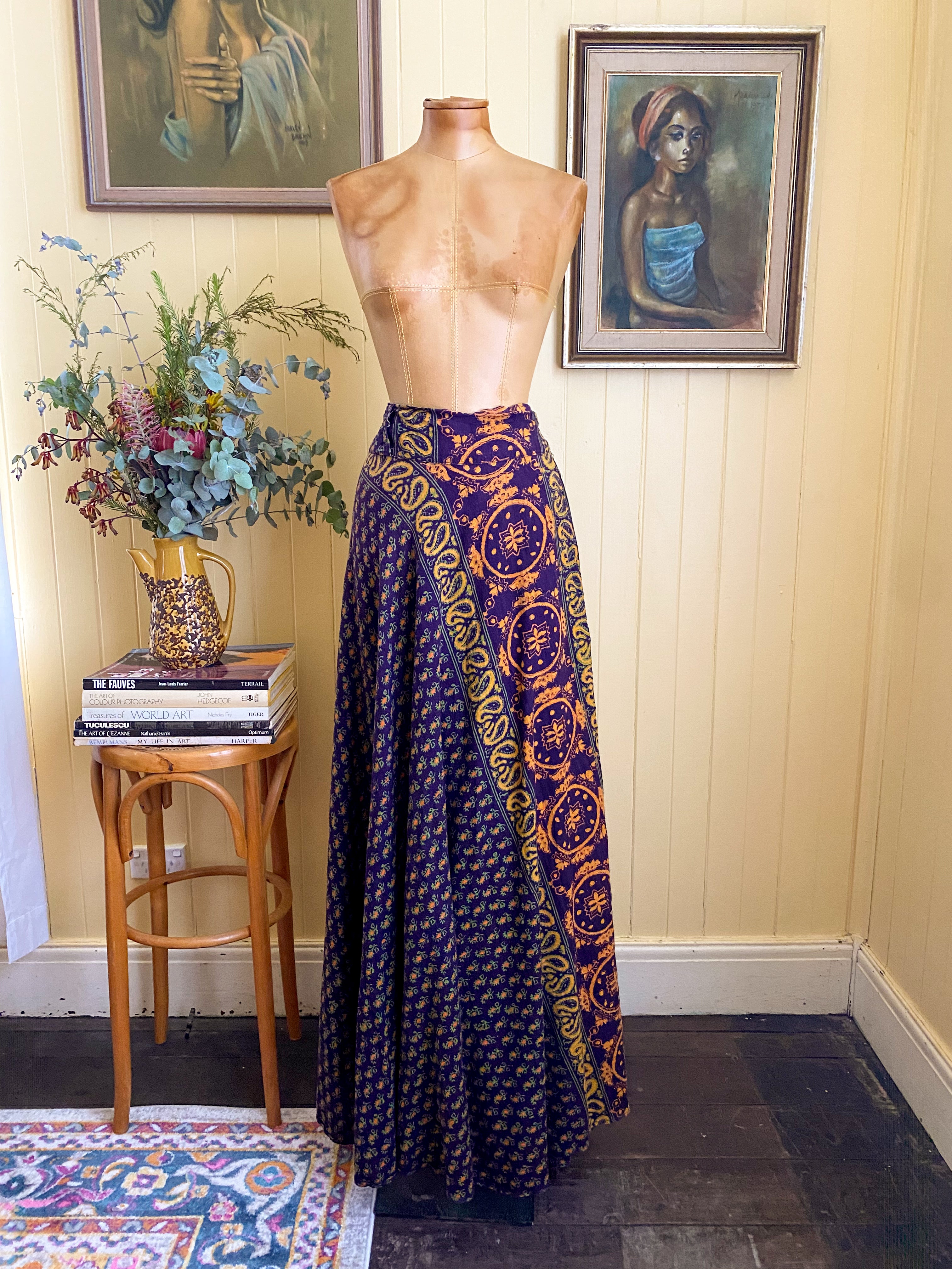 Long wrap skirt clearance vintage