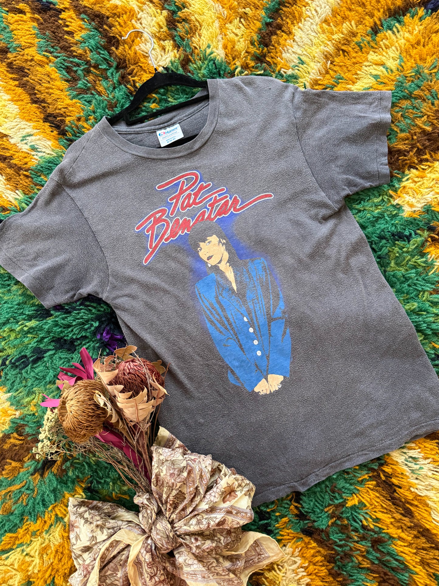 VINTAGE 1982 PAT BENATAR GET NERVOUS TOUR PRINT SINGLE STITCH TSHIRT S/M